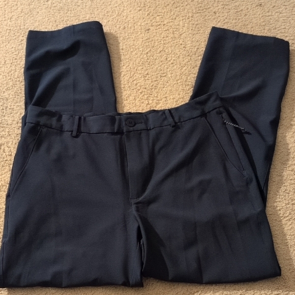 FLX Navy Athletic Gold Straight Leg Men's Pants Size 34 - Picture 1 of 8